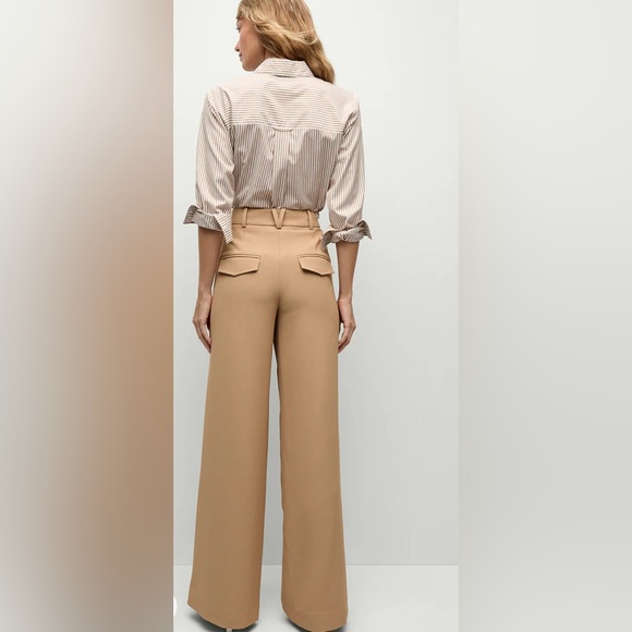 Veronica Beard Cole wide leg dress trouser suiting pants khaki NWT - Picture 3 of 9